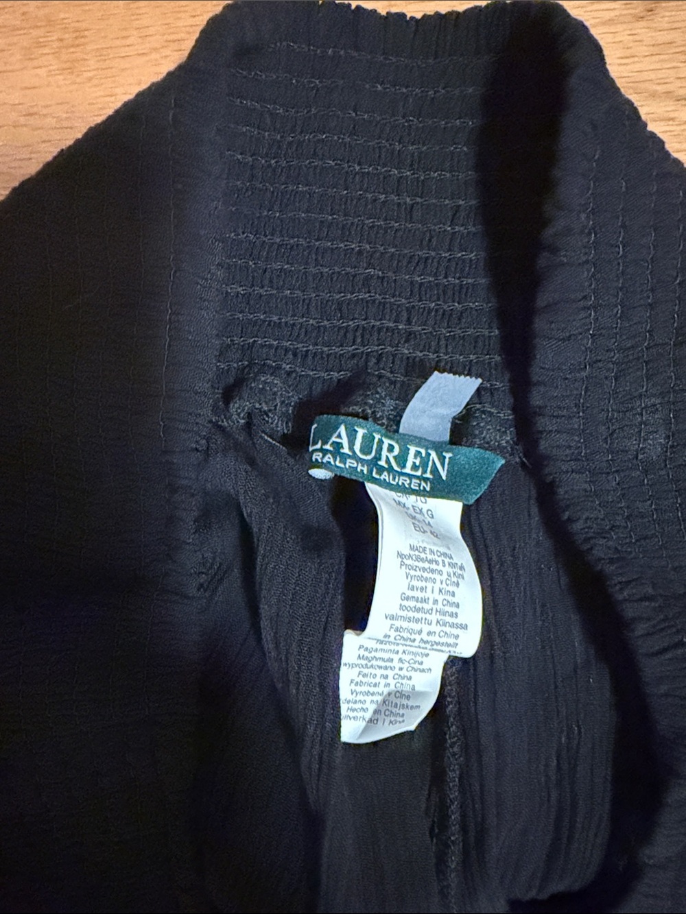 Ralph Lauren Black Wide-Leg Pull-On Knit Pants - Picture 5 of 8